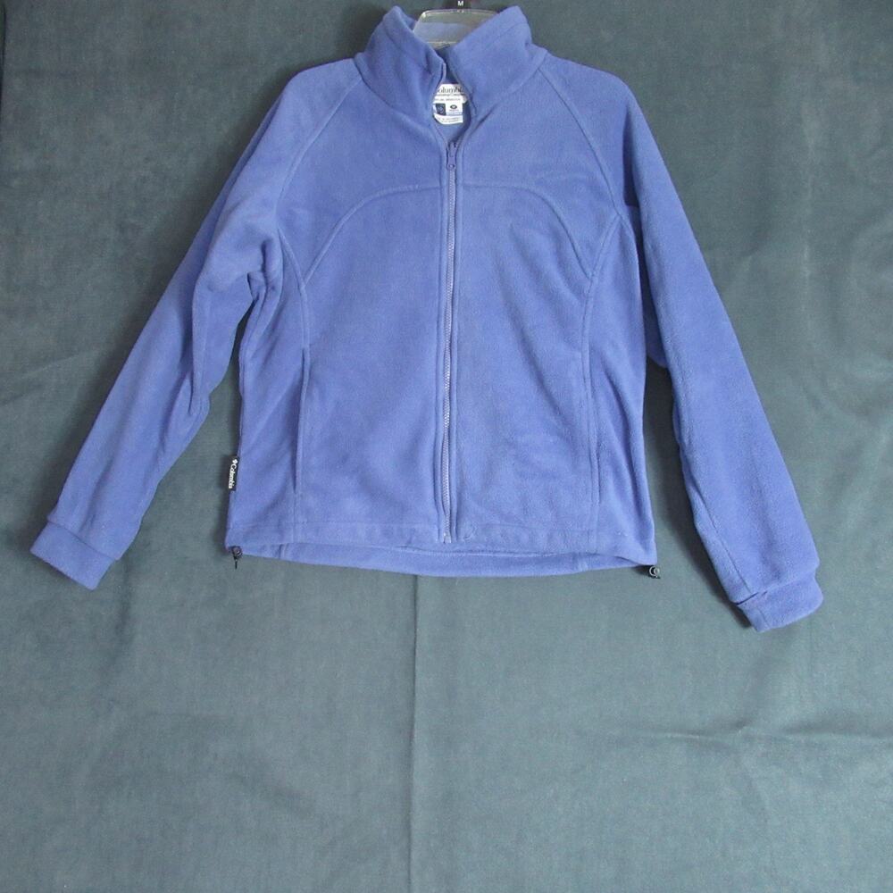 Columbia Sportwear Jacket Womens Medium Blue Core Fleece Hiking Full Zip Sports